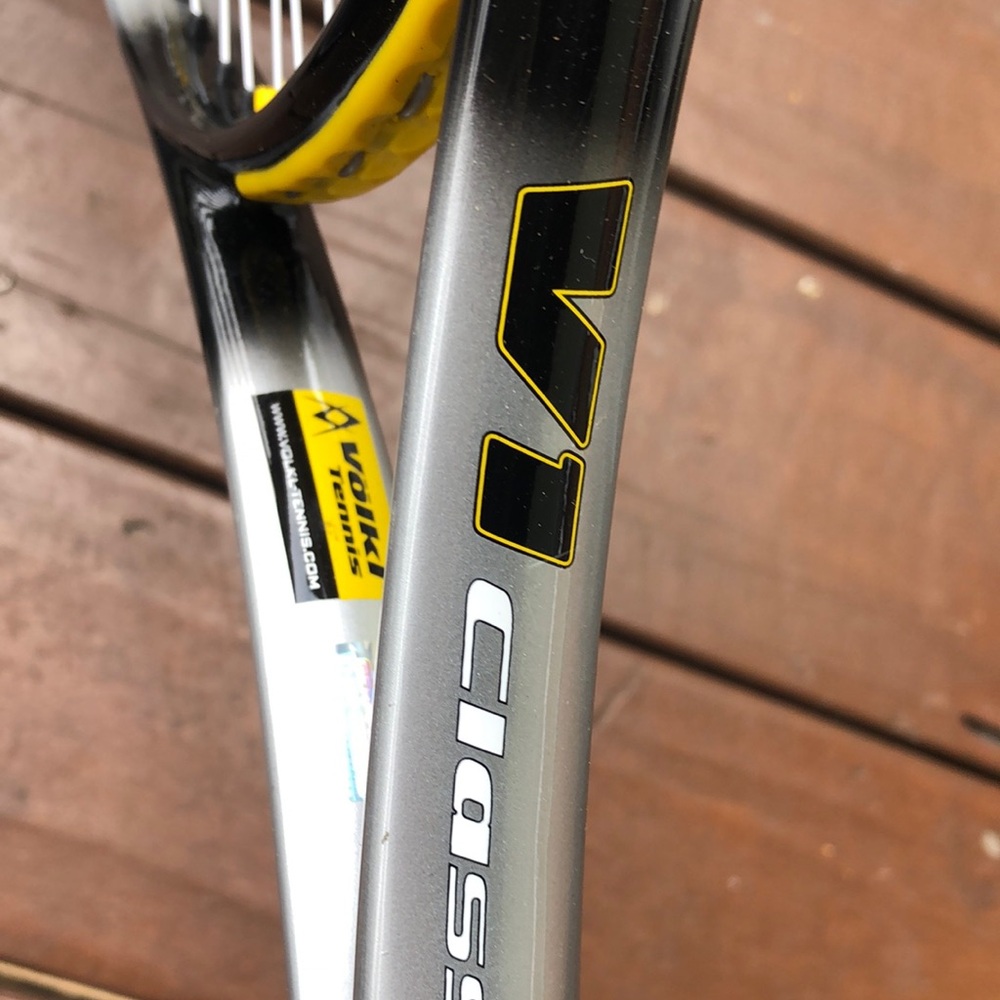 Tennis Racket with Yellow Strings - Picture 3 of 4